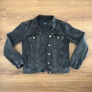 GAP Denim Jacket Women’s Small Distressed Black